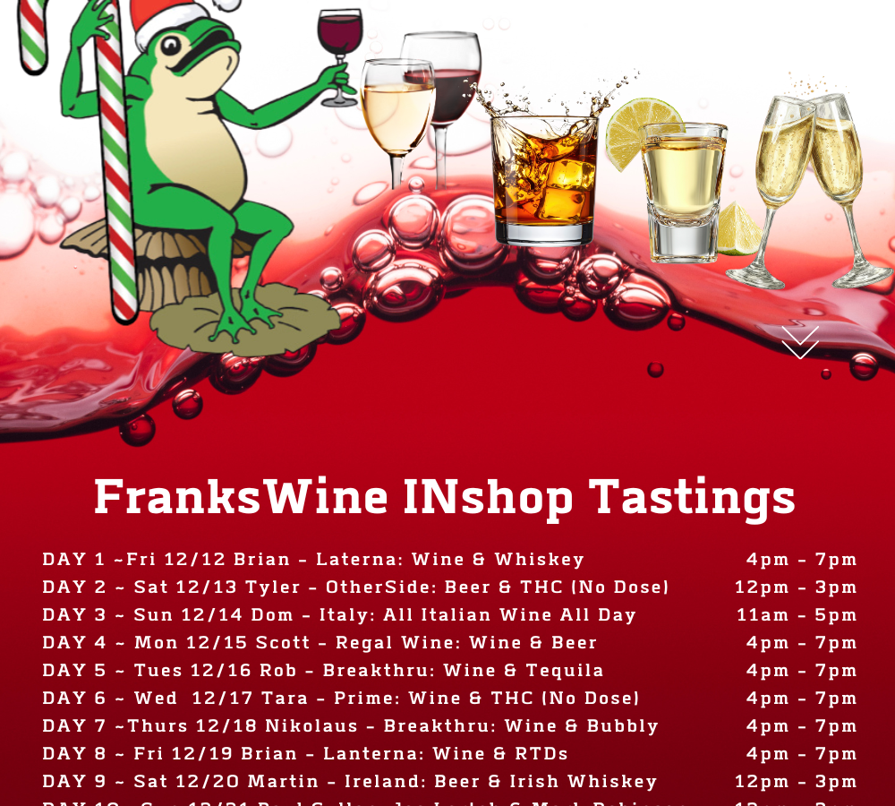 FranksWine 12 Days of Christmas Tasting