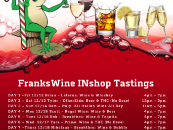 FranksWine 12 Days of Christmas Tasting